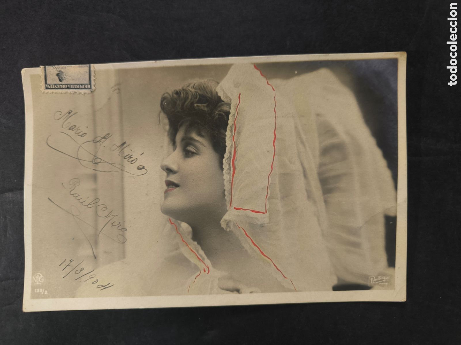 Postales: Postal modernista. Circulada en 1904, sin dividir.