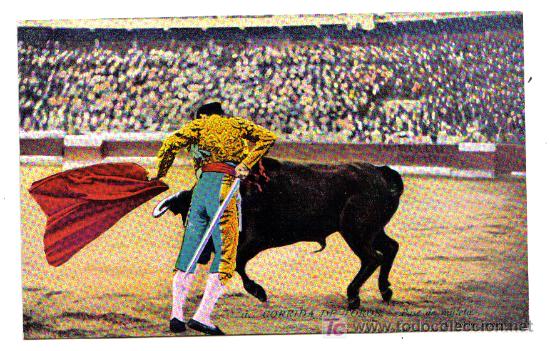 Postales: Corrida de Toros - Pase de muleta - Foto 1