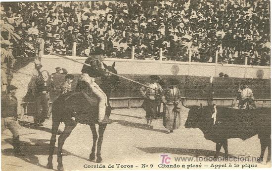 Postales: CORRIDA DE TOROS. CITANDO A PICAR. - Foto 1