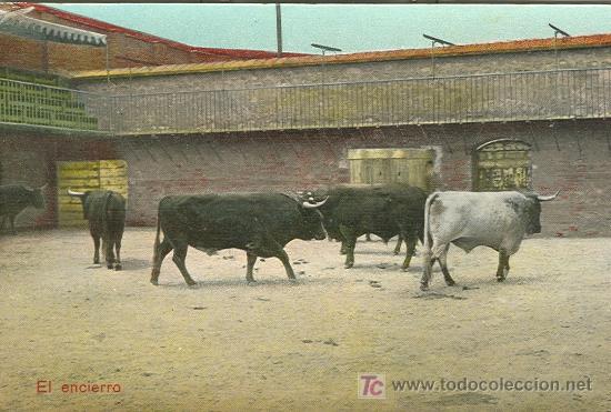 Postales: TOROS. EL ENCIERRO. - Foto 1