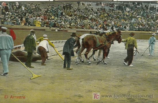Postales: TOROS. EL ARRASTRE. - Foto 1