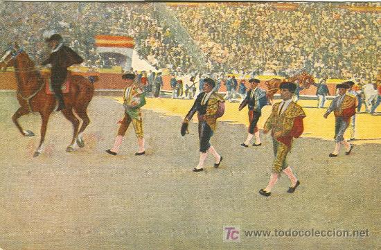 Postales: TOROS. SALIDA DE LA CUADRILLA. - Foto 1