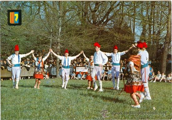 Postales: ** OLOT ** - ENTRADA DE LA DANSA DE LES CINTES - Foto 1