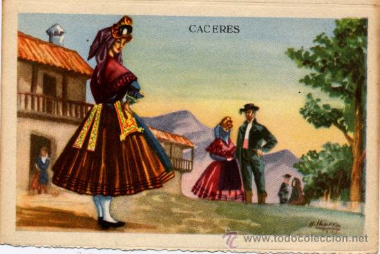 Postales: C&Aacute;CERES.-TRAJES T&Iacute;PICOS - Foto 1