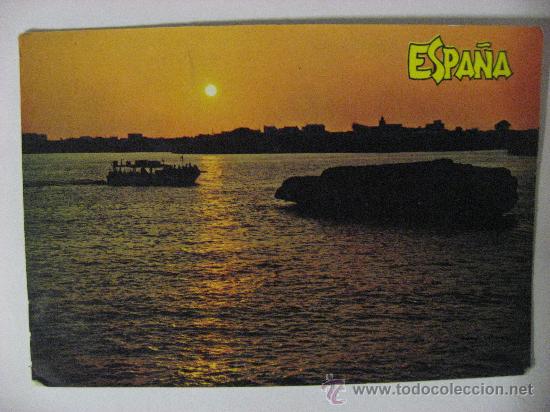 Postales: POSTAL SIN CIRCULAR DE ESPA&Ntilde;A,PUESTA DEL SOL. - Foto 1