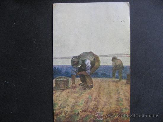 Postales: POSTAL FRANCESA CIRCULADA EN 1908.SIEMBRA. - Foto 1