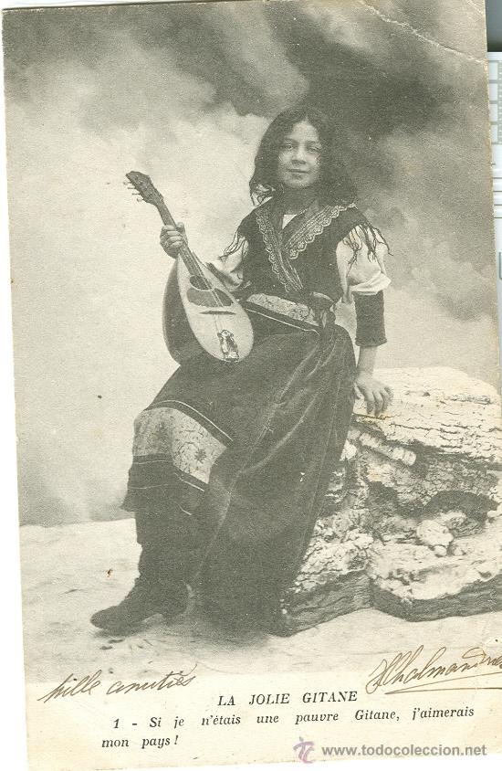 Postales: GITANA. COLECCION COMPLETA DE 6 POSTALES. CIRCULADAS EN 1904. - Foto 1