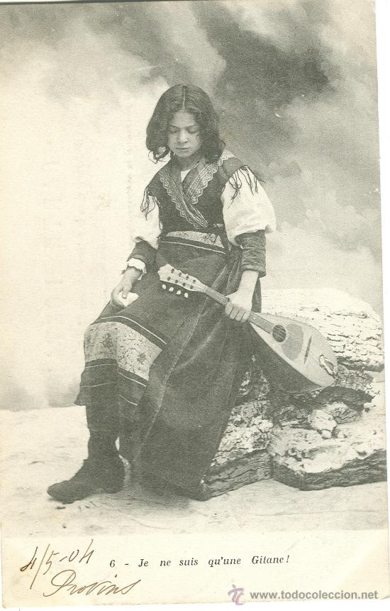 Postales: GITANA. COLECCION COMPLETA DE 6 POSTALES. CIRCULADAS EN 1904. - Foto 3