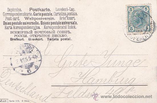 Postales: Postal antigua , mujer , perro , moda, folclore, 2 - Foto 2