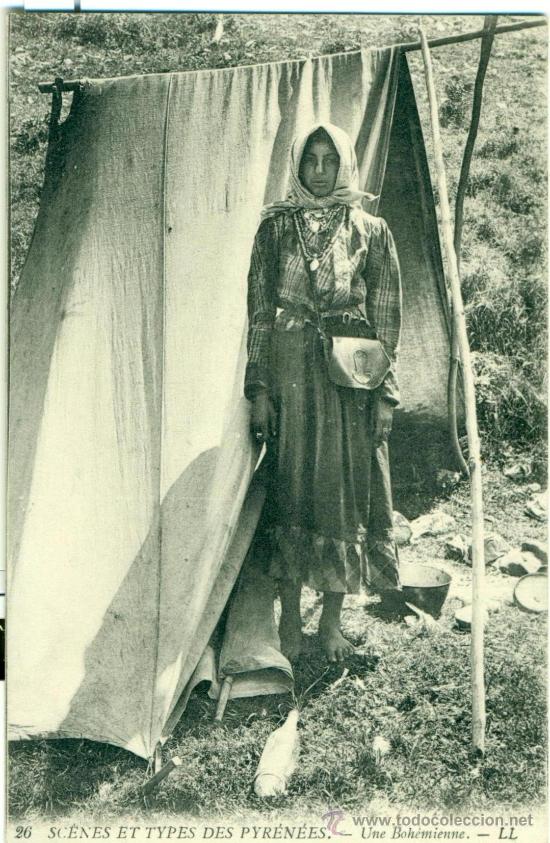 Postales: GITANA. PIRINEOS. HACIA 1910. POSTAL FRANCESA. - Foto 1