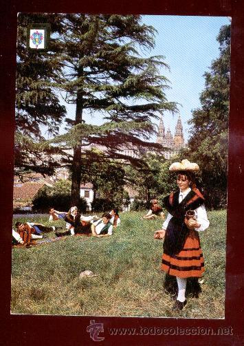Postales: GALICIA - A MOCI&Ntilde;A DO MOLETE - LA MOZA DEL MOLLETE (PAN) - Foto 1