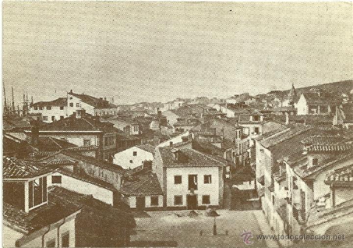 Postales: GIJ&Oacute;N.- PRIMITIVA PLAZA DE LOS MOROS - Foto 1