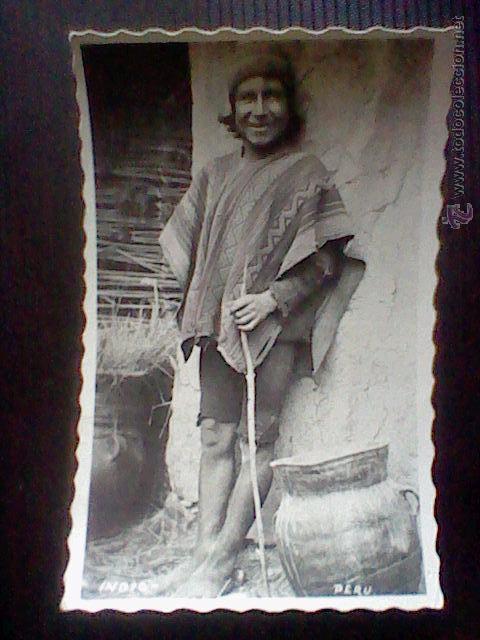 Postales: indio Per&uacute; circulada a&ntilde;os 50 *b47 - Foto 1
