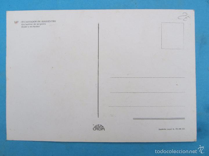 Postales: postal , encantador de serpientes - Foto 2