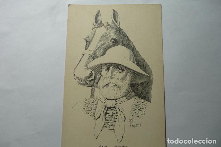 Postales: postal extranjera dibujada salta --gaucho bb - Foto 1