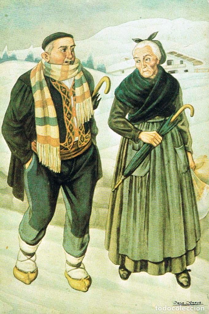 Cartoline: JOS&Eacute; ARRUE, CAMINO DEL MERCADO, EDICI&Oacute;N DEL A&Ntilde;O 1962