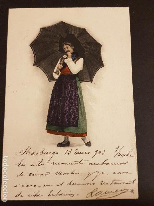Postales: SUIZA MUJER TIPOS POSTAL ETNICA - Foto 1