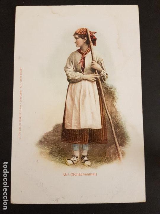 Postales: SUIZA MUJER TIPOS POSTAL ETNICA - Foto 1