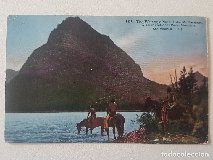 Postales: LAKE MC DERMONT MONTANA USA INDIOS EN LA ORILLA POSTAL - Foto 1 - 183389201
