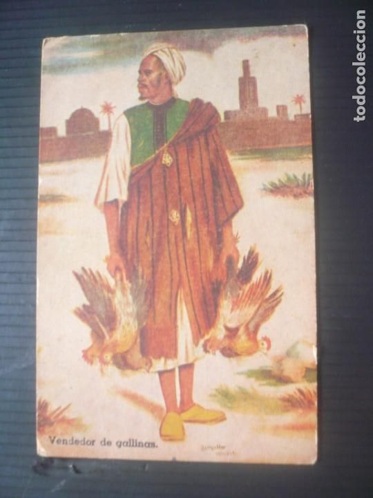 Postales: Vendedor de gallinas-Mullor. - Foto 1