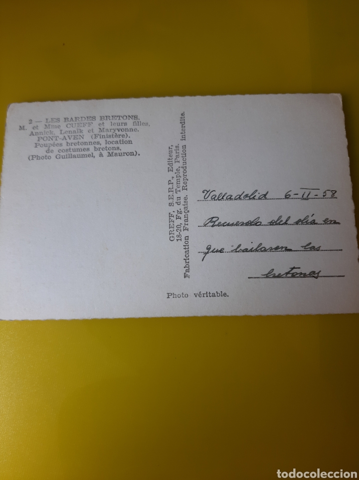 Postales: 1958 BRETONES DIRIGIDO VALLADOLID - Foto 2