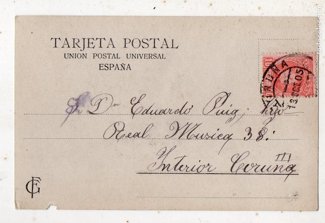 Postales: Escenas Gitanas. Franqueada el 13 de Octubre de 1905. - Foto 2