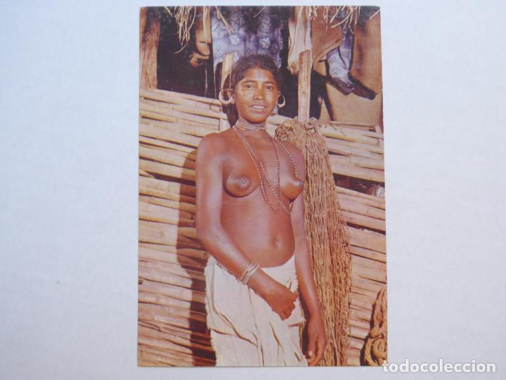 Postales: Postal de la India: Retrato de chica joven con el torso desnudo Village belle - Foto 1 - 227874968