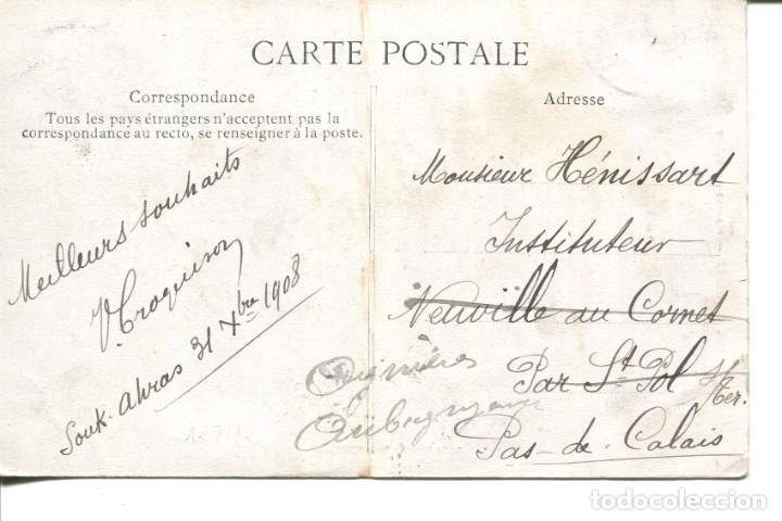 Postales: JOVEN &Aacute;RABE CON VELO DE ARGELIA- A&Ntilde;O 1908 - Foto 2