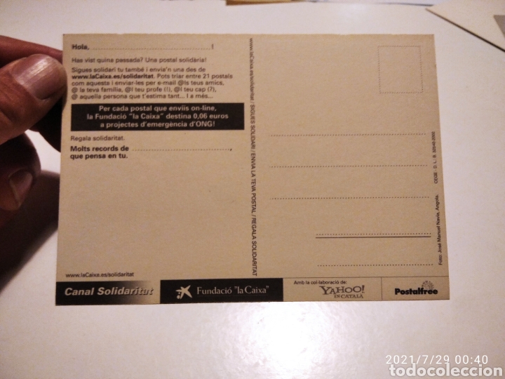 Postales: Postal Solidaria la Caixa - Foto 2