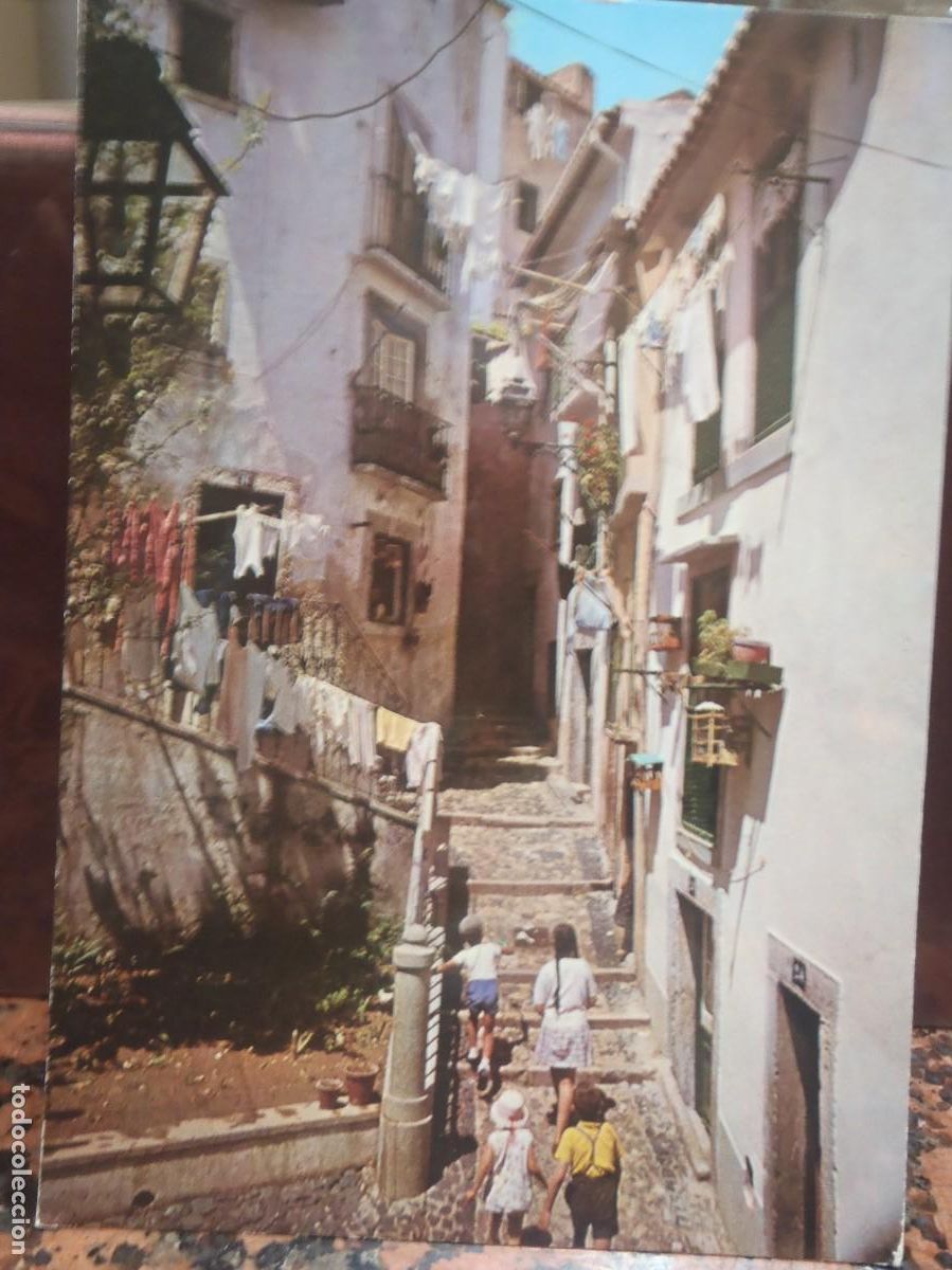 Postales: LISBOA - RUA TIPICA DE ALFAMA - Foto 1