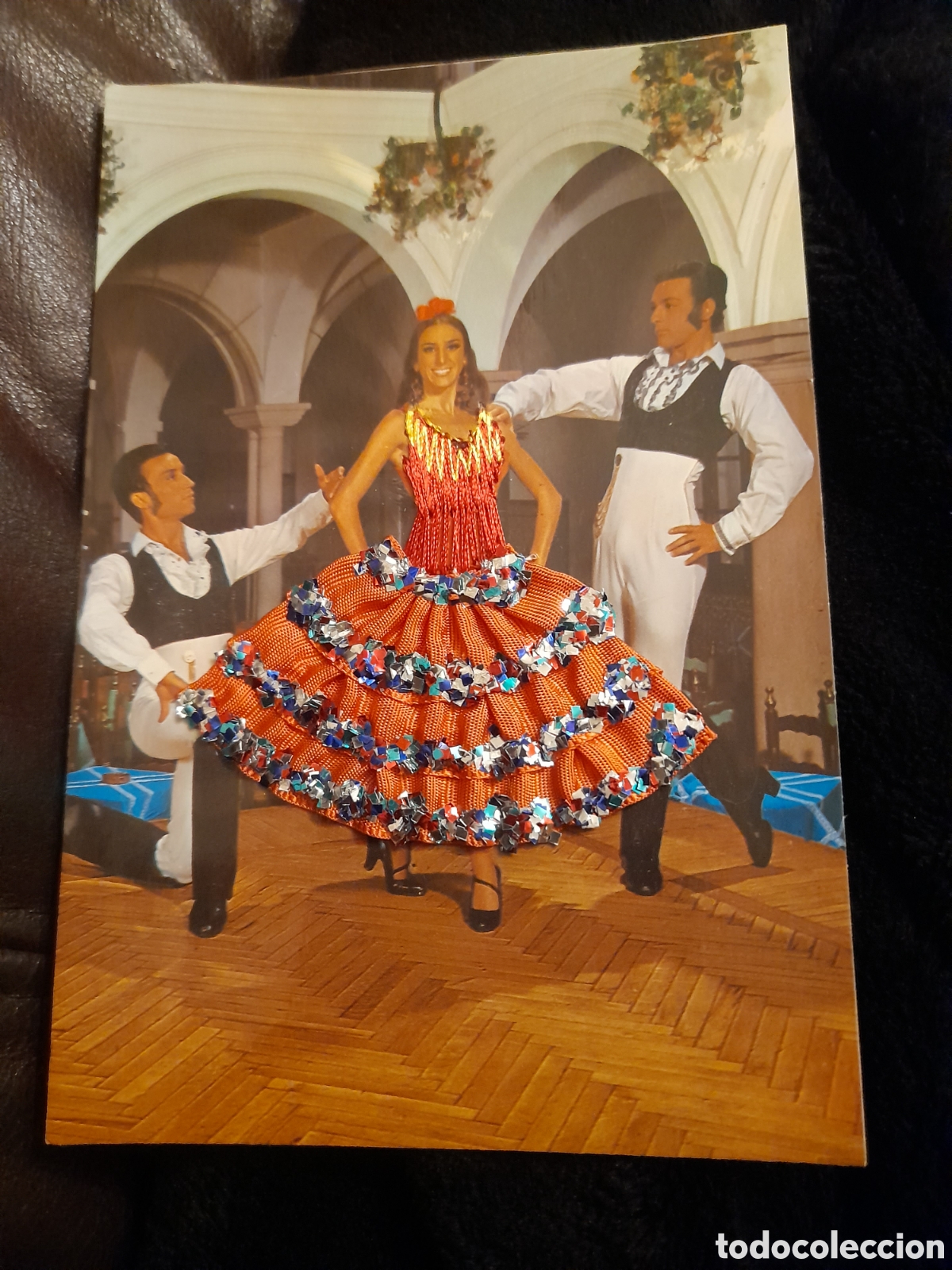 Postales: Antigua postal bordada folklorica - Foto 1