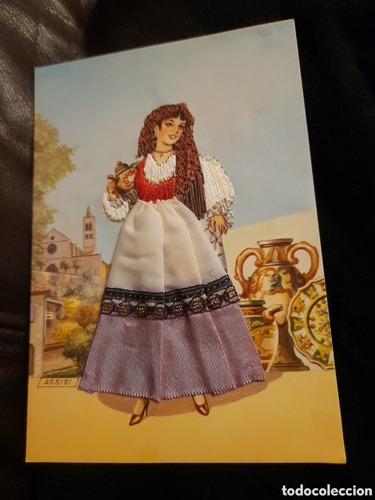 Postales: Antigua postal bordada, - Foto 1