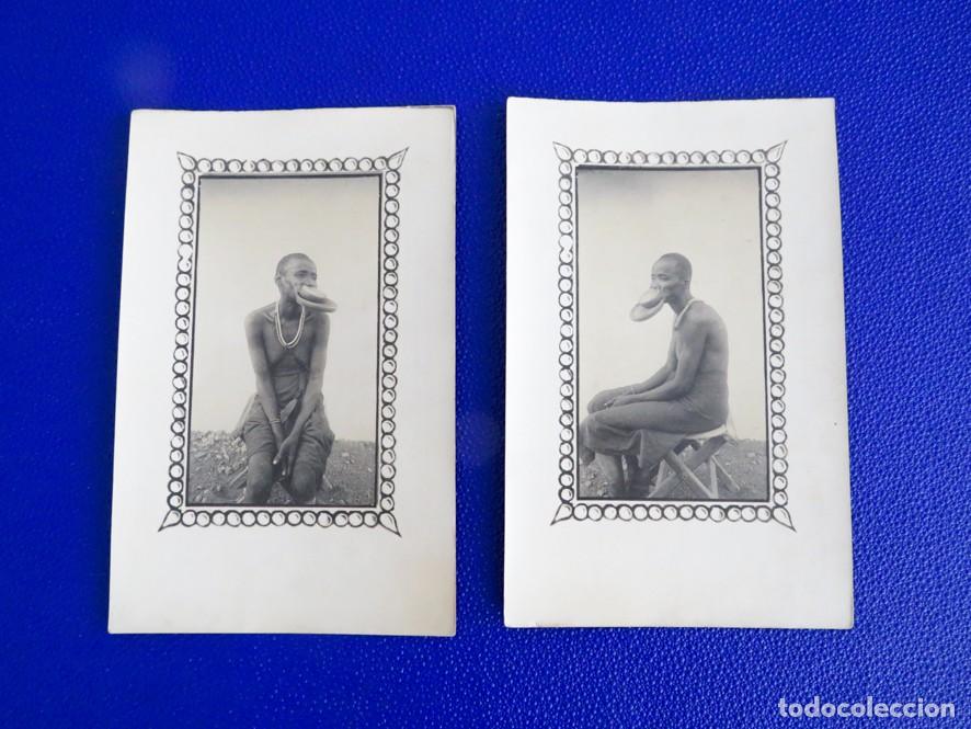 Postales: 2 TARJETAS POSTALES ETIPOP&Iacute;A. TRIBU MURSI O SURMA - Foto 1