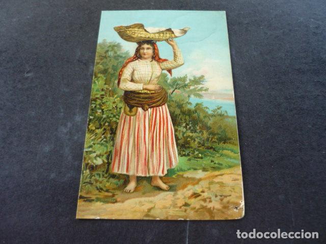 Postales: CAMPESINA POSTAL CROMOLITOGRAFICA - Foto 1