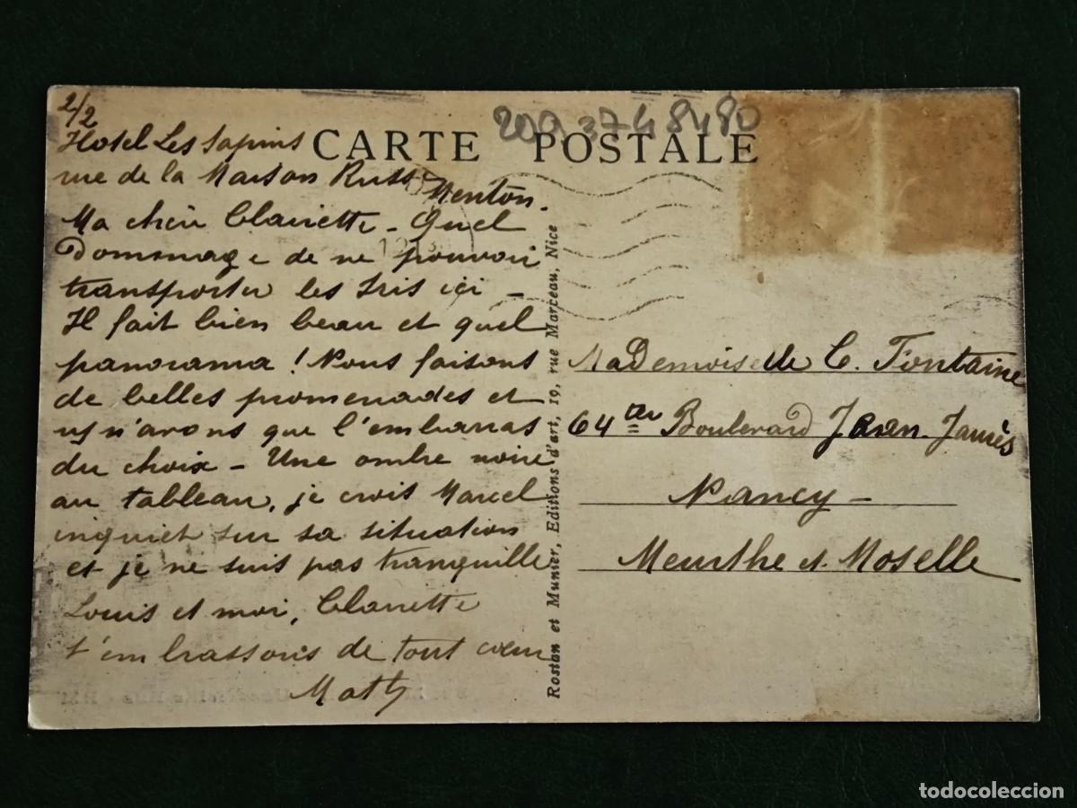Postales: Postal de Francia Menton - Foto 2
