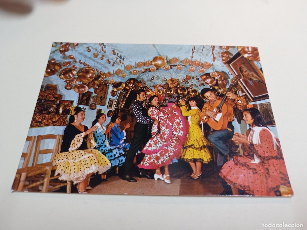 Postales: POSTAL ESPA&Ntilde;A T&Iacute;PICA - BAILE GITANO EN UNA CUEVA - Foto 1