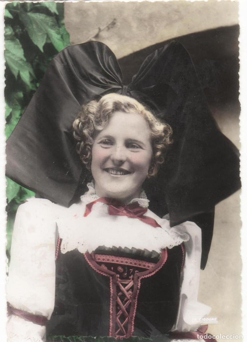 Postales: Francia-Trajes de Alsacia--circulada- - Foto 1