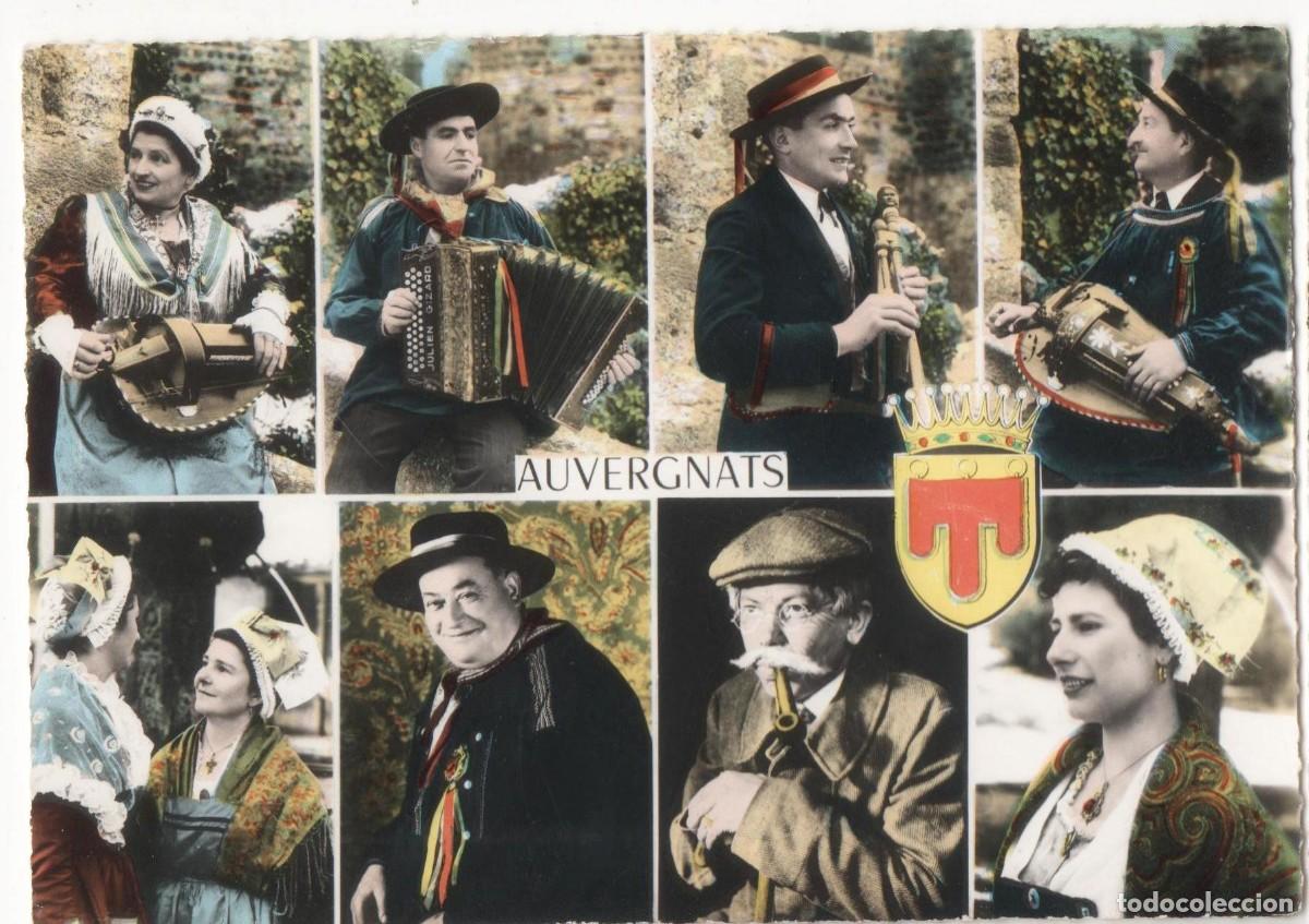 Postales: Francia- Folklore de Auvernia-circulada- - Foto 1
