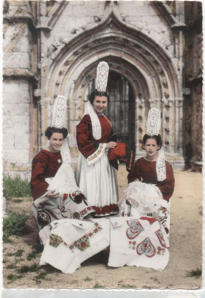 Postales: Francia- Folklore de Breta&ntilde;a-circulada- - Foto 1