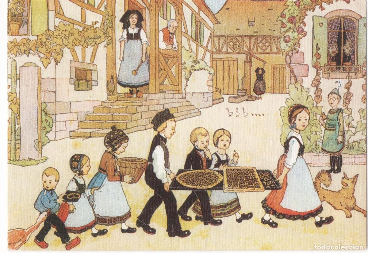 Postales: Francia- Trajes de Alsacia-circulada- - Foto 1