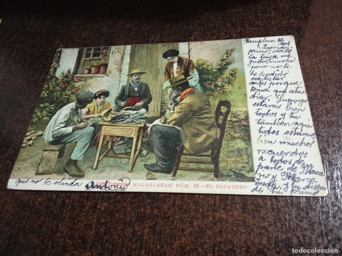 Postkarten: Costumbres malague&ntilde;as.El zapatero.