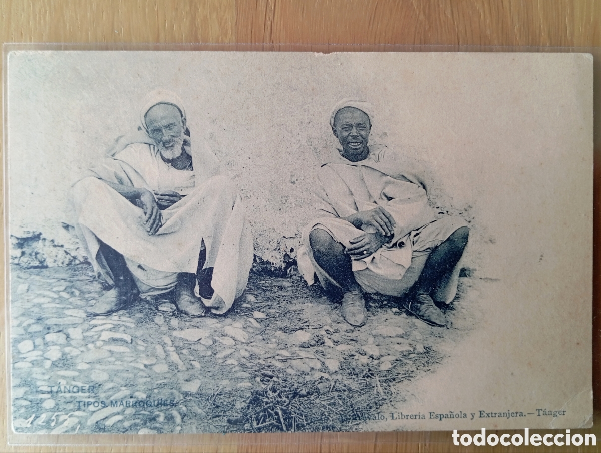 Postales: POSTAL T&Aacute;NGER TIPOS MARROQU&Iacute;ES HAUSER Y MENET AR&Eacute;VALO LIBRER&Iacute;A ESPA&Ntilde;OLA Y EXTRANGERA ESCRITA