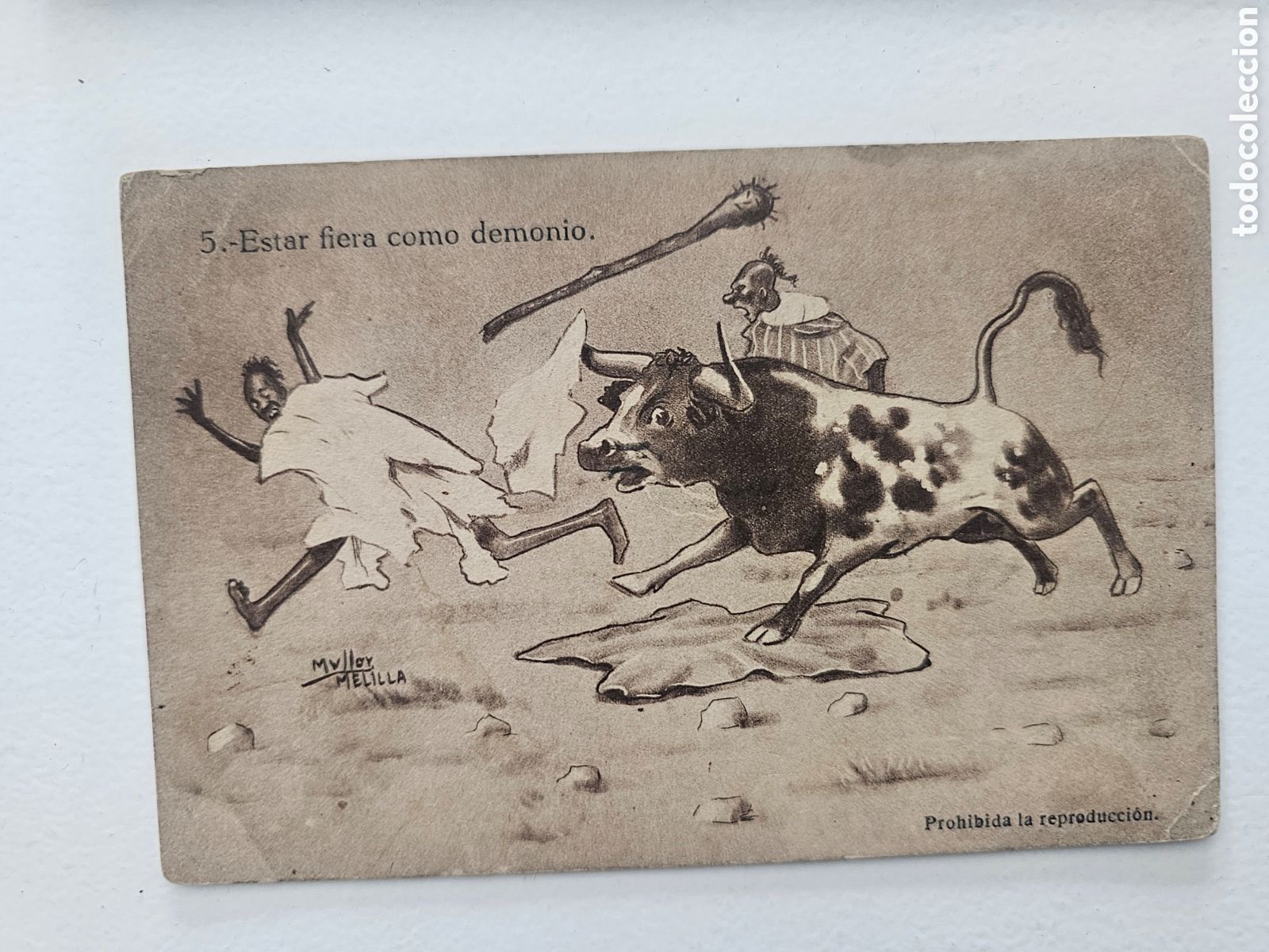 Postales: Postal de N&deg;5 Estar fiera como demonio Mullor Melilla. Miquel Gayol&agrave;
