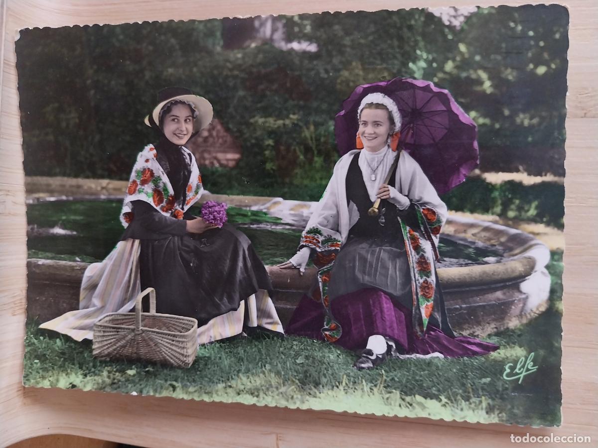 Postales: MUCHACHAS ED LABOUCHE 221 ESCRITA A&Ntilde;O 1956 MATASELLOS TOULOUSE
