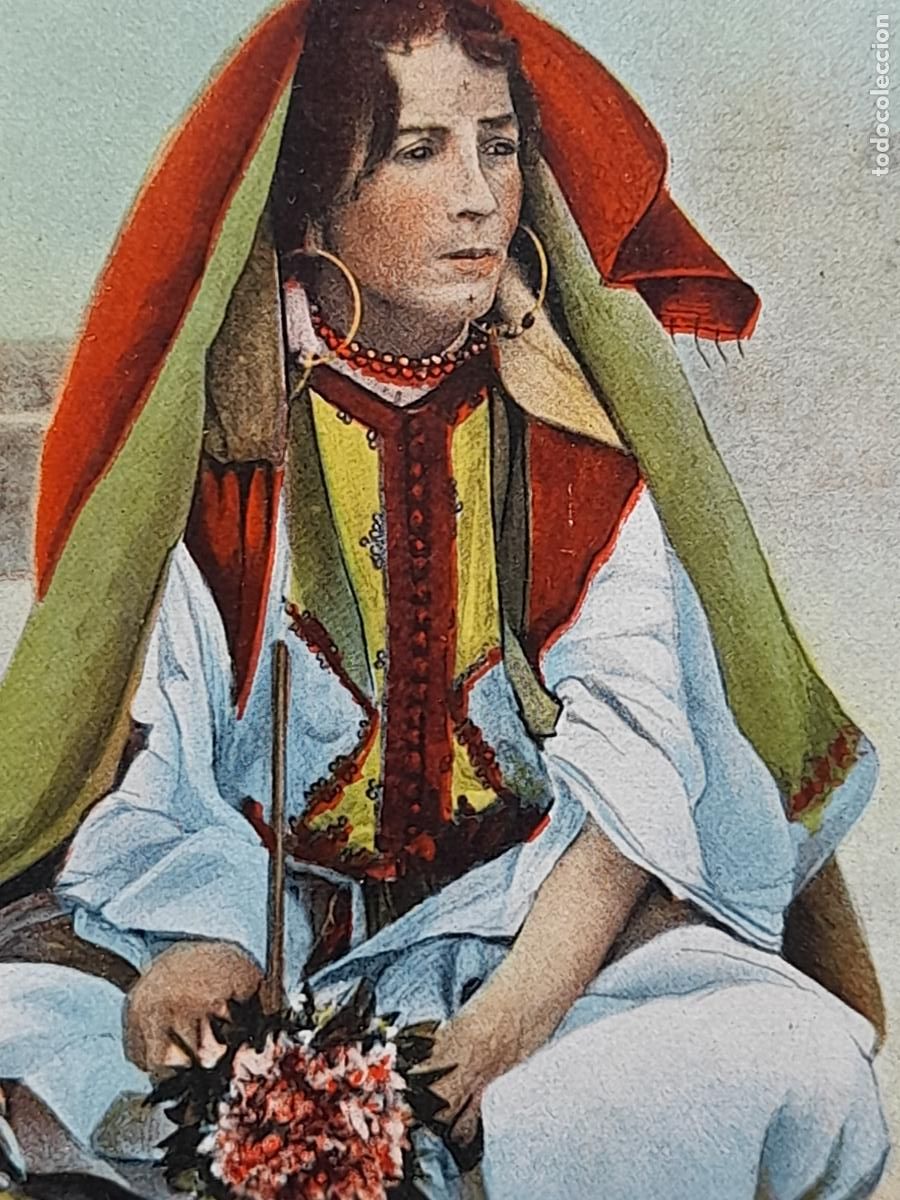 Postales: Tanger. Vendedora de Flores. - Foto 2