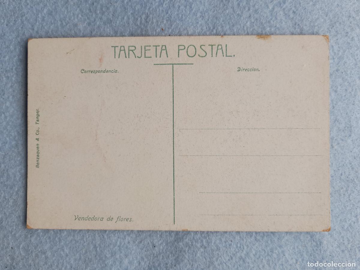 Postales: Tanger. Vendedora de Flores. - Foto 3