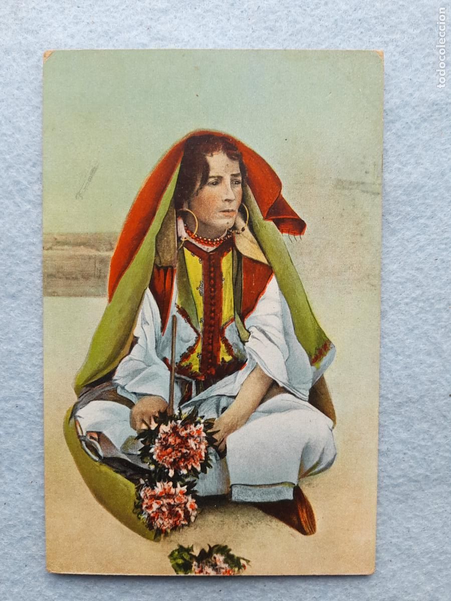 Postales: Tanger. Vendedora de Flores. - Foto 1
