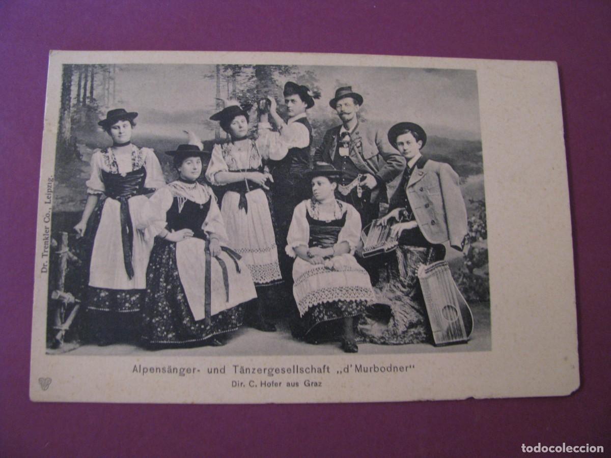 Postales: ANTIGUA POSTAL DEL GRUPO DE CANTANTES Y BAILARINES DE LOS ALPES. D'MURDOBNER. AUSTRIA.