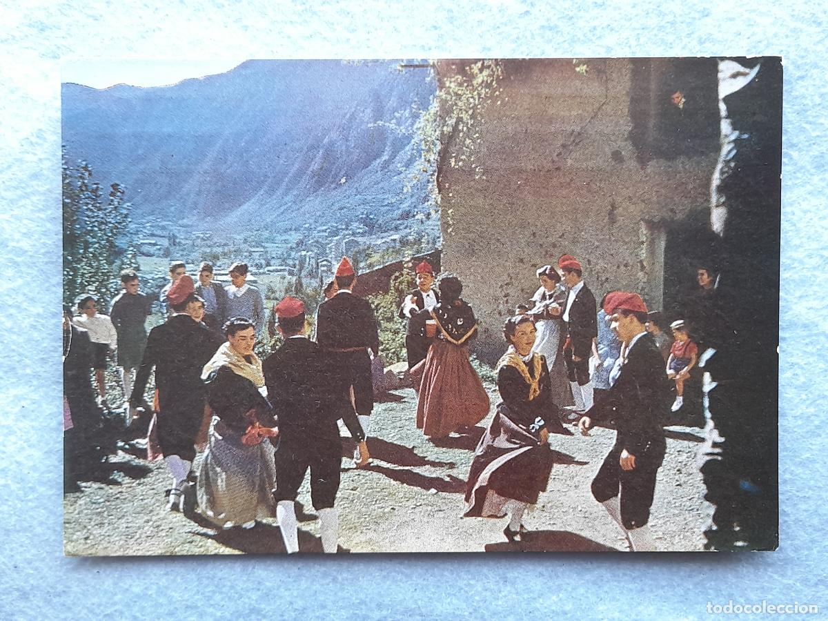 Cartes Postales: Danzas y trajes t&iacute;picos. Valle de Andorra. A&ntilde;o 1953. Escrita.