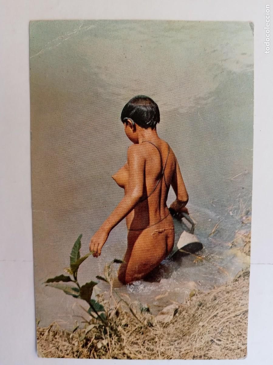 Postales: POSTAL DE VENEZUELA : JOVEN INDIA GUAICA , ALTO ORINOCO . A&Ntilde;OS 60